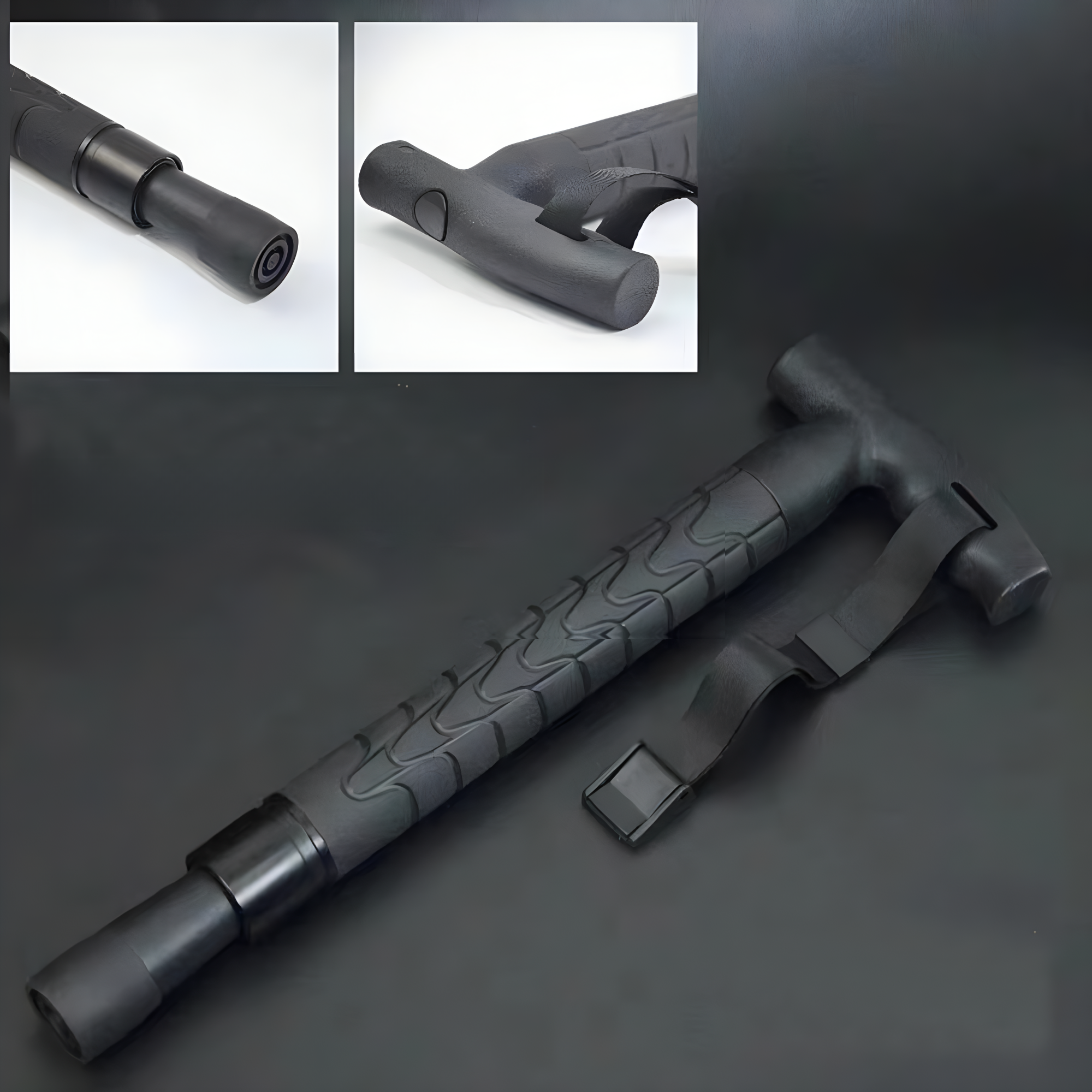 Outdoor EDC Mountaineering Stick Foldable Multi Functional Telescopic Camping Hiking Car Window Breaker Self Defense Tool