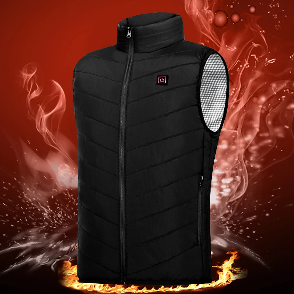 9 Areas Heated Vest Jacket USB Men Winter Electrically Heated Thermal Waistcoat for Hunting Hiking Warm Hunting Jacket S-6XL
