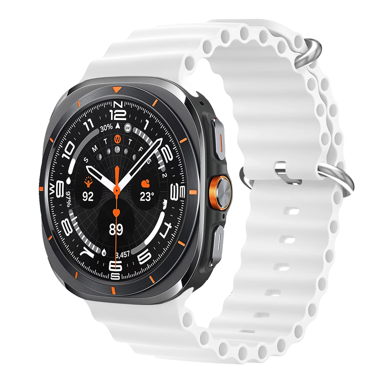 Ocean Band Sport Silicone Bracelet Strap, 47mm,
