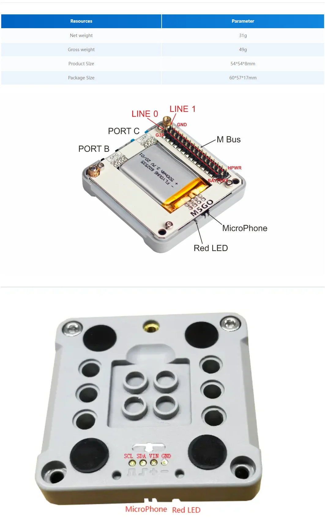 Official M5GO/FIRE Battery Bottom