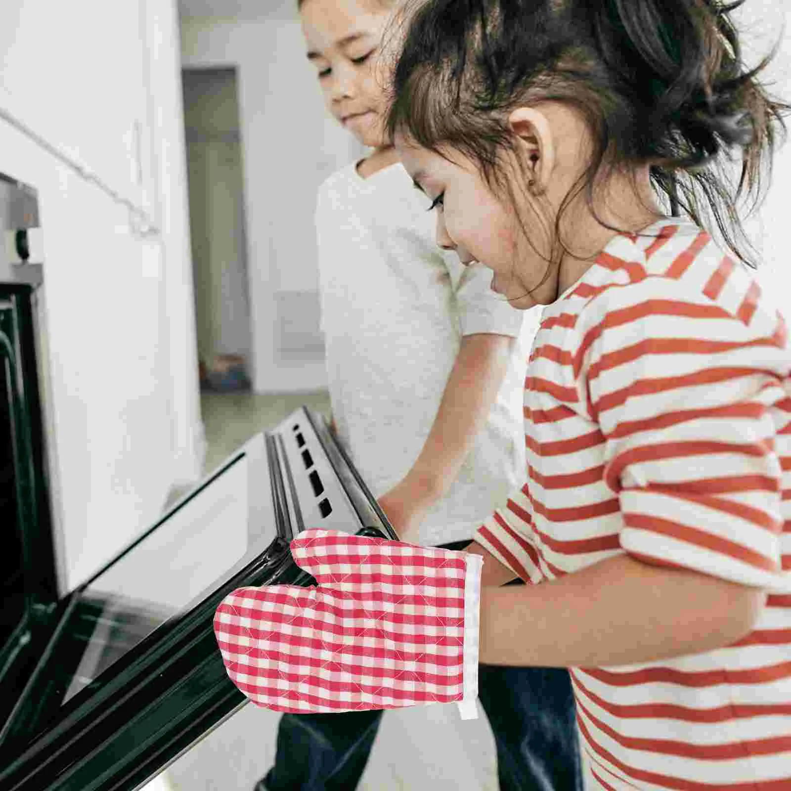 PremiumKids Heat Insulation Anti Scald Oven Gloves Mitts for Baking and BBQ Perfect Gift for Kids Who Like to Bake 2pcs,silicone oven mitts,kitchen gloves,silicone oven gloves