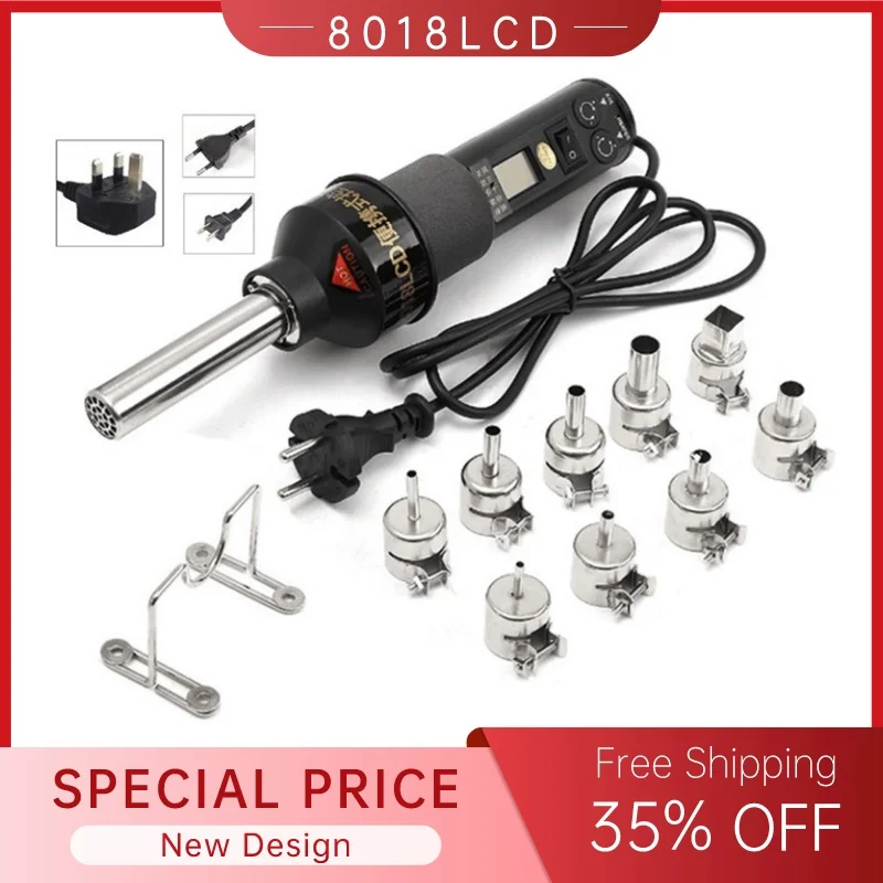 PortableLCDDesolderingHeatGunsIndustrialSolderingThermalBlower