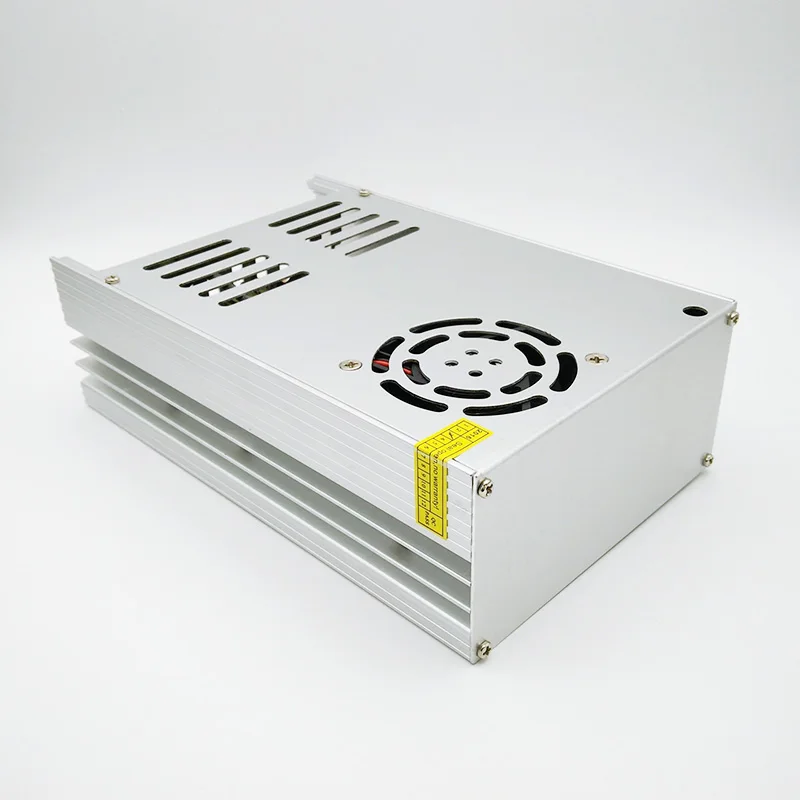 Alu Housing DC12V 24V Square 600W Power Supply IP20 100% Full Power Output 600W LED Driver