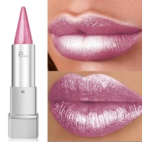 Rouge à lèvres Pearl Shimmer pour femmes, couleur métallique haute brillance, imperméable, anti-taches, longue durée 24 heures, Gla léger 1