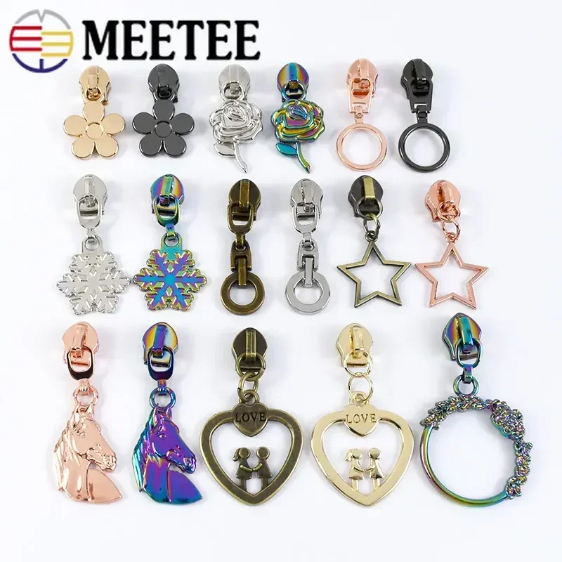 10Pcs5ZipperHeadsforNylonZipperTapeBagDecorZippersSliders