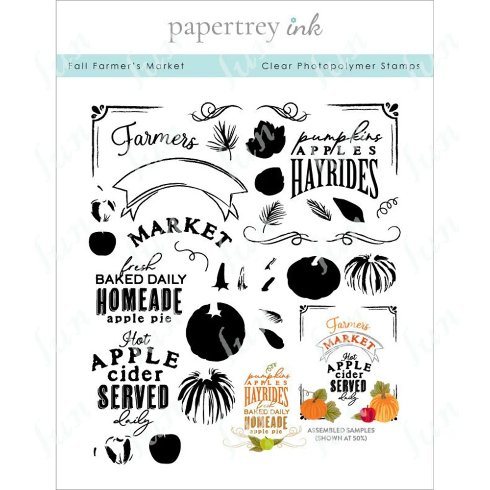 

2022 New Transparent Clear Stamps Silicone Seals Fall Farmer's Market Sets for Diy Scrapbooking Photo Album Greeting Card Making