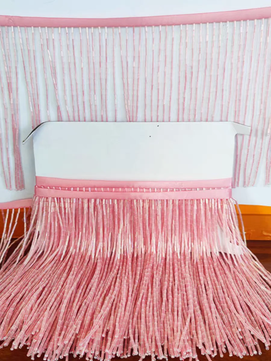 Handmade, Beaded Fringe, Trimming, Dancewear, Wedding Dress, Costumes, DIY, Sewing, Supplies, 15cm Wide, 23+ Different Colors
