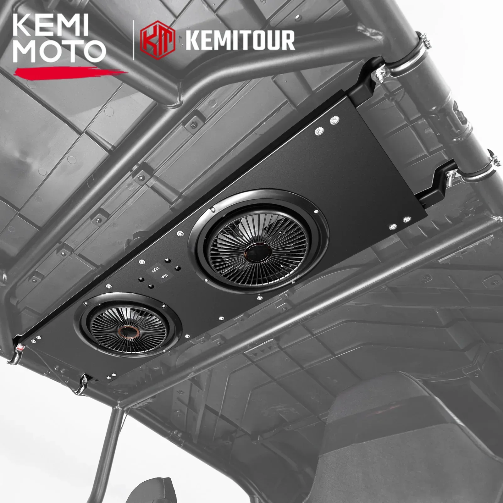 UTV Fan Dual 8in Large Cab Cooling Fan for Summer Dome Light Integrated ...