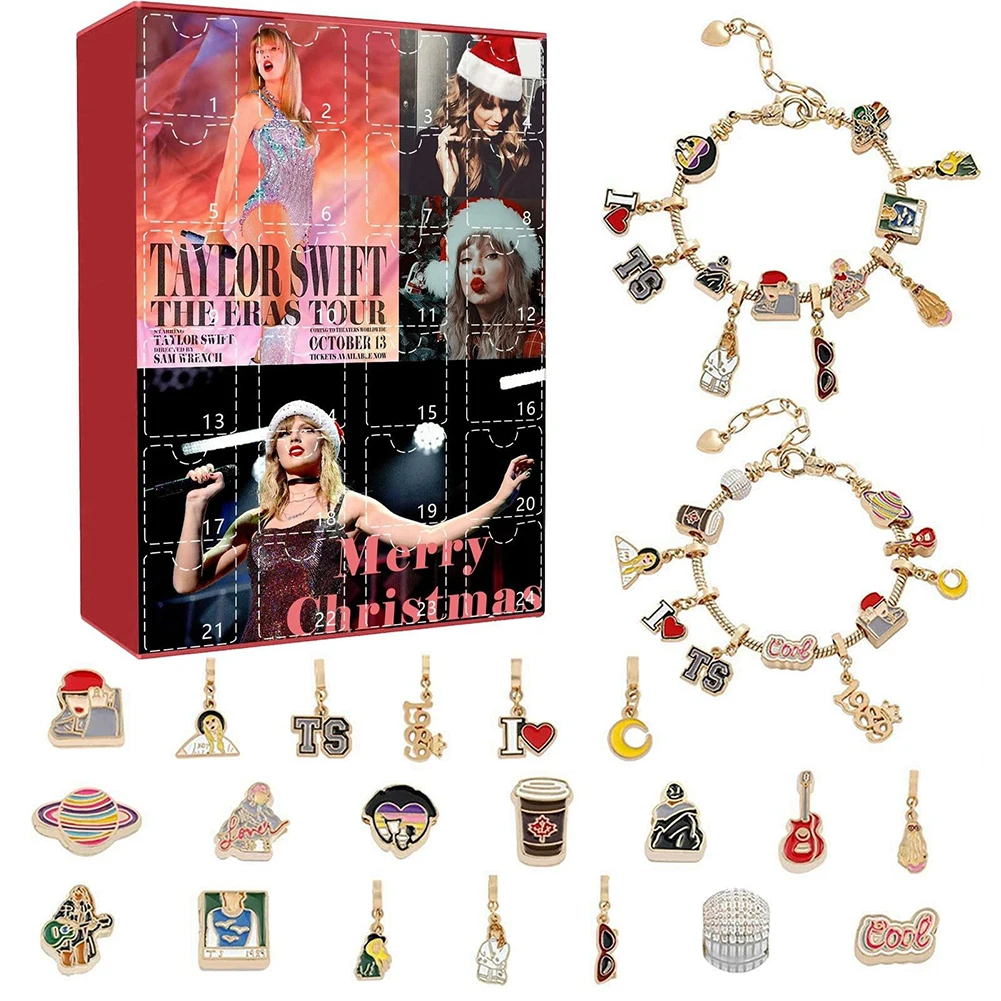 Christmas Decorative Taylor Bracelets Advent Calendar for Kids Teens Women