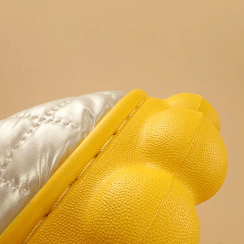 Pallene Winter Warm Fur Slippers For Women Men Fashion Platform Plush Cotton Slides For Indoor Outdoor Waterproof Non-slip Shoes