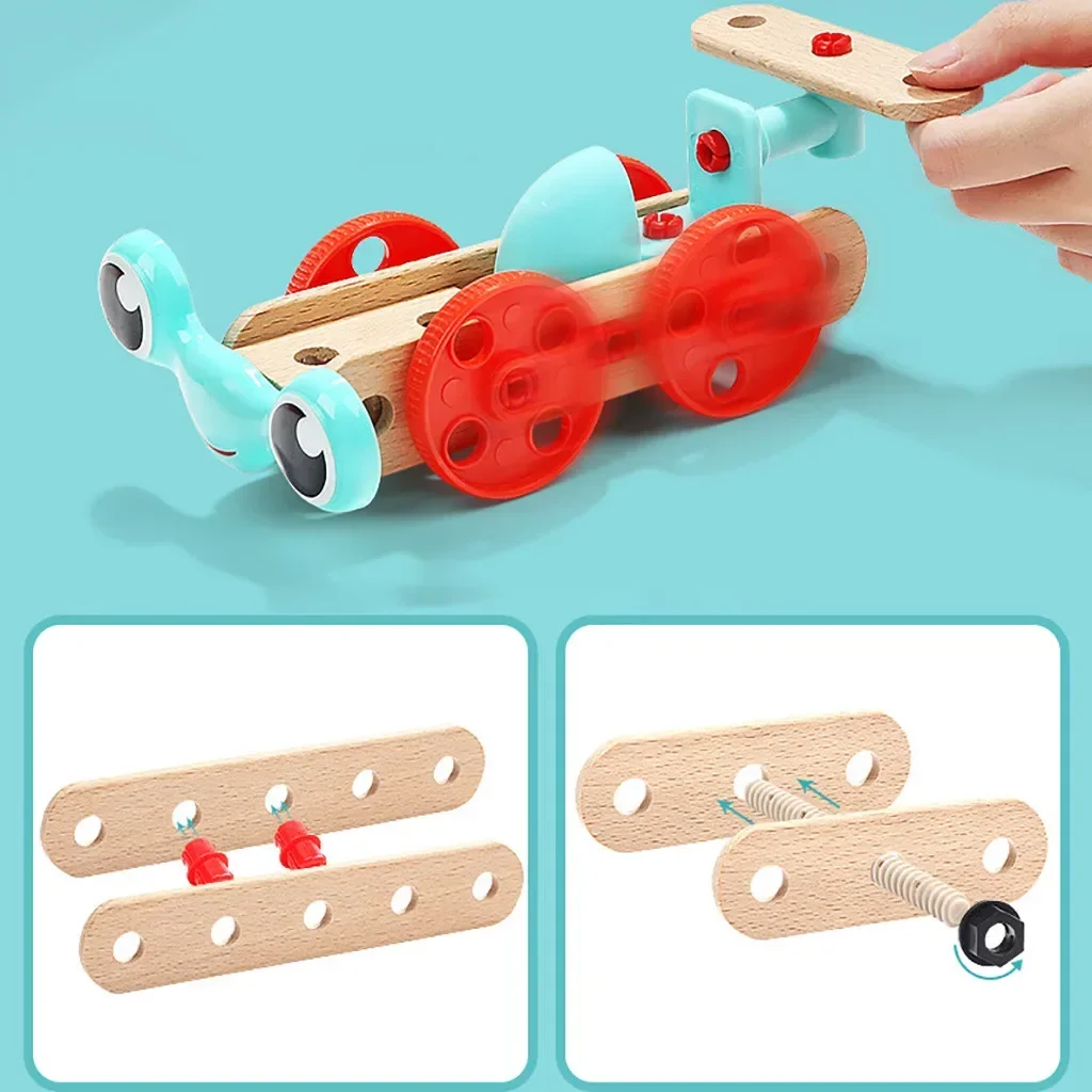 재미있는 DIY 어린이 역할 놀이 조합 분해 나사 너트 수리 도구 상자 조립, 클래식 어린이 교육 소년 장난감