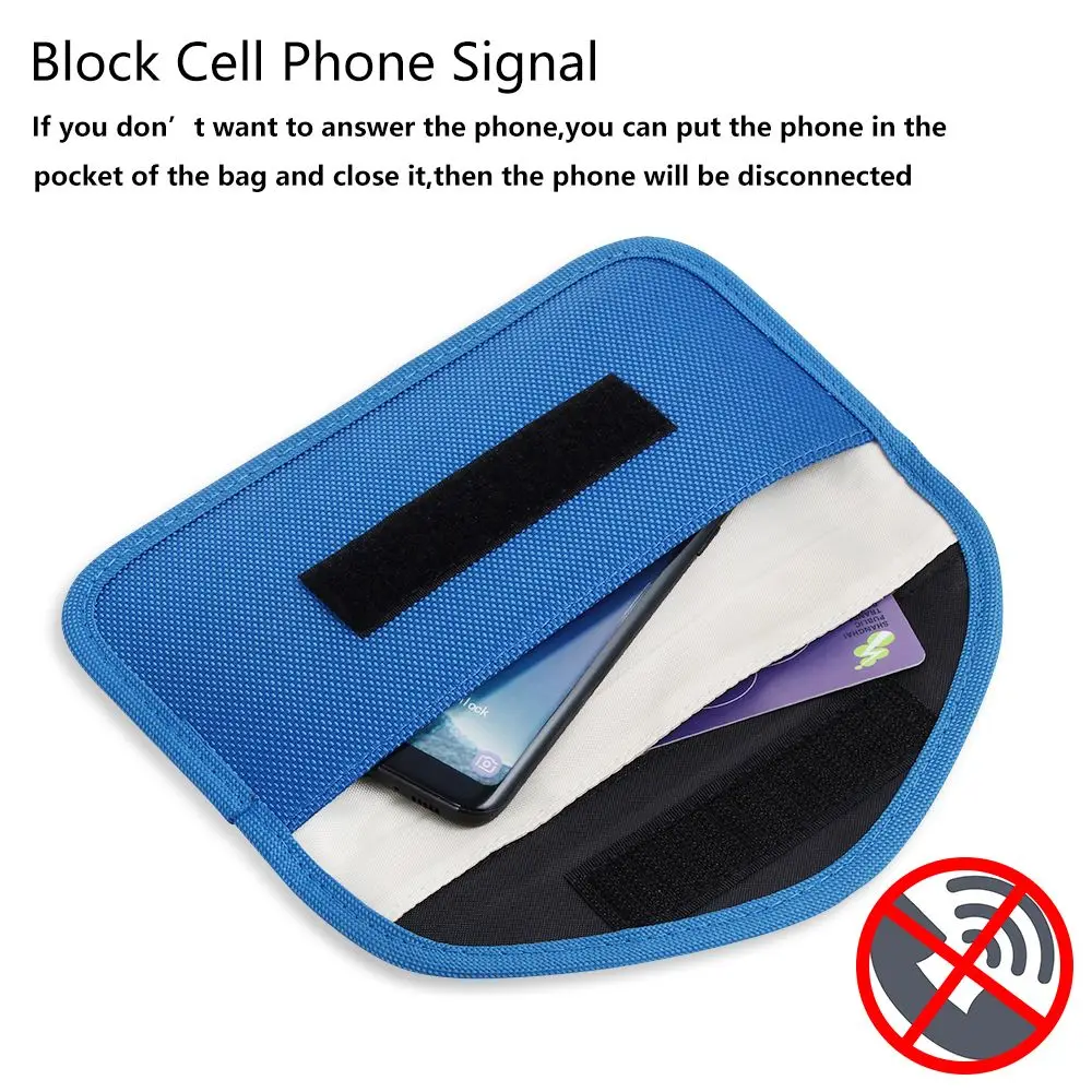 Signal Blocker Case Blocking Bag Phone Car Key Faraday Cage Keyless RFID Safe Fob Pouch Automobiles Interior Accessory