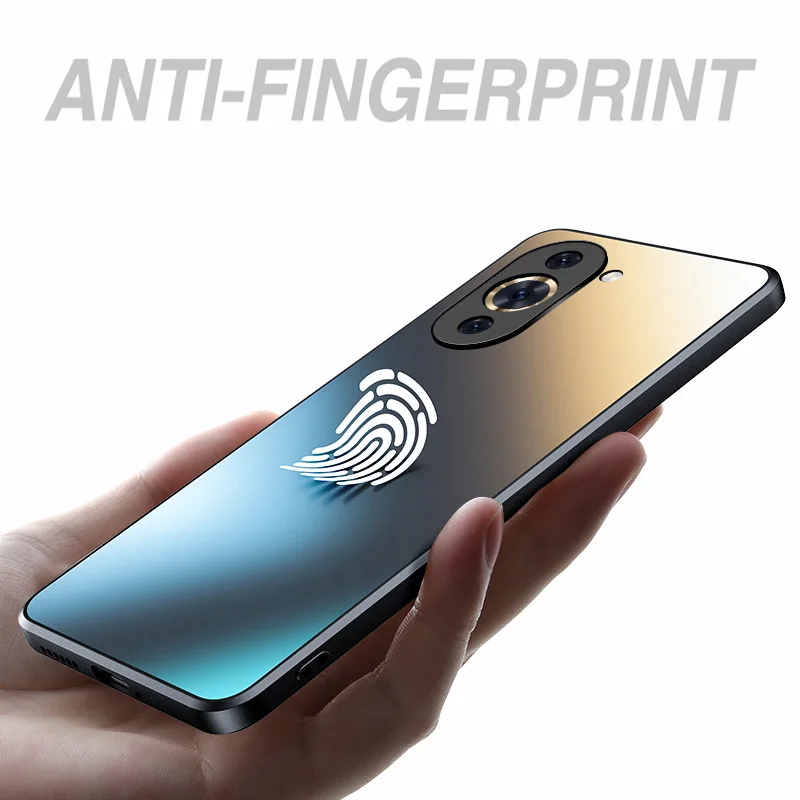 Luxury Reflective Silicone Matte Glass Case with Frosted Camera Lens Protection