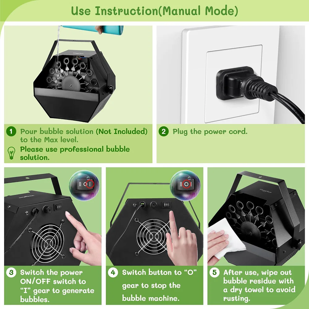 RGB LED Bubble Machine with Remote Control for Weddings Festivals DJ Parties Bubble Machine Automatic New Model Bubble Machine