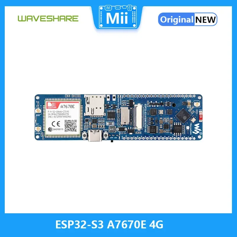 Waveshare ESP32-S3 A7670E 4G  , LTE Cat-1, 2G, WiFi, , ȭ ȭ, SMS, GNSS Ŵ 