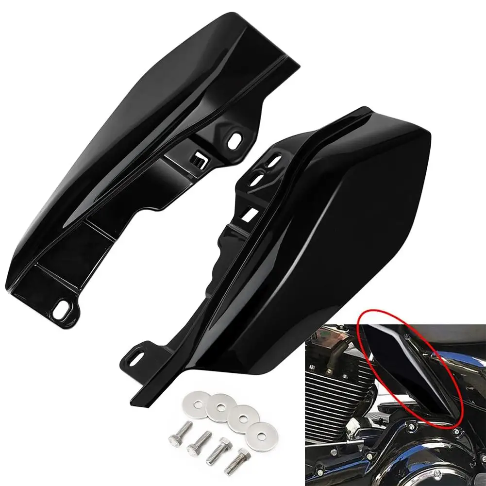 

2Pcs Mid Frame Air Deflector Motorcycle Heat Shield Flow Deflector Fairing Compatible For King Street Electra Glide 2009-2023