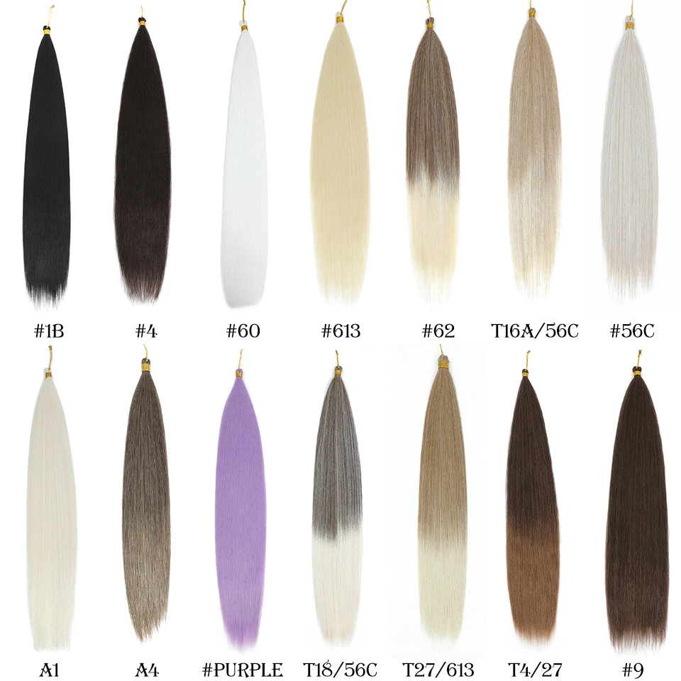 Ariel Straight Pony Synthetic Hair 22 Inch Hair Bundles Crochet Braids Hair Braiding Hair Ombre Purple Crochet Hair Extensions