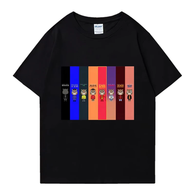 

Singer Kanye West new Album Lovely bear Graphics T shirts 2024 Unisex Oversized short sleeve t-shirt Men Women Pure Cotton Tops