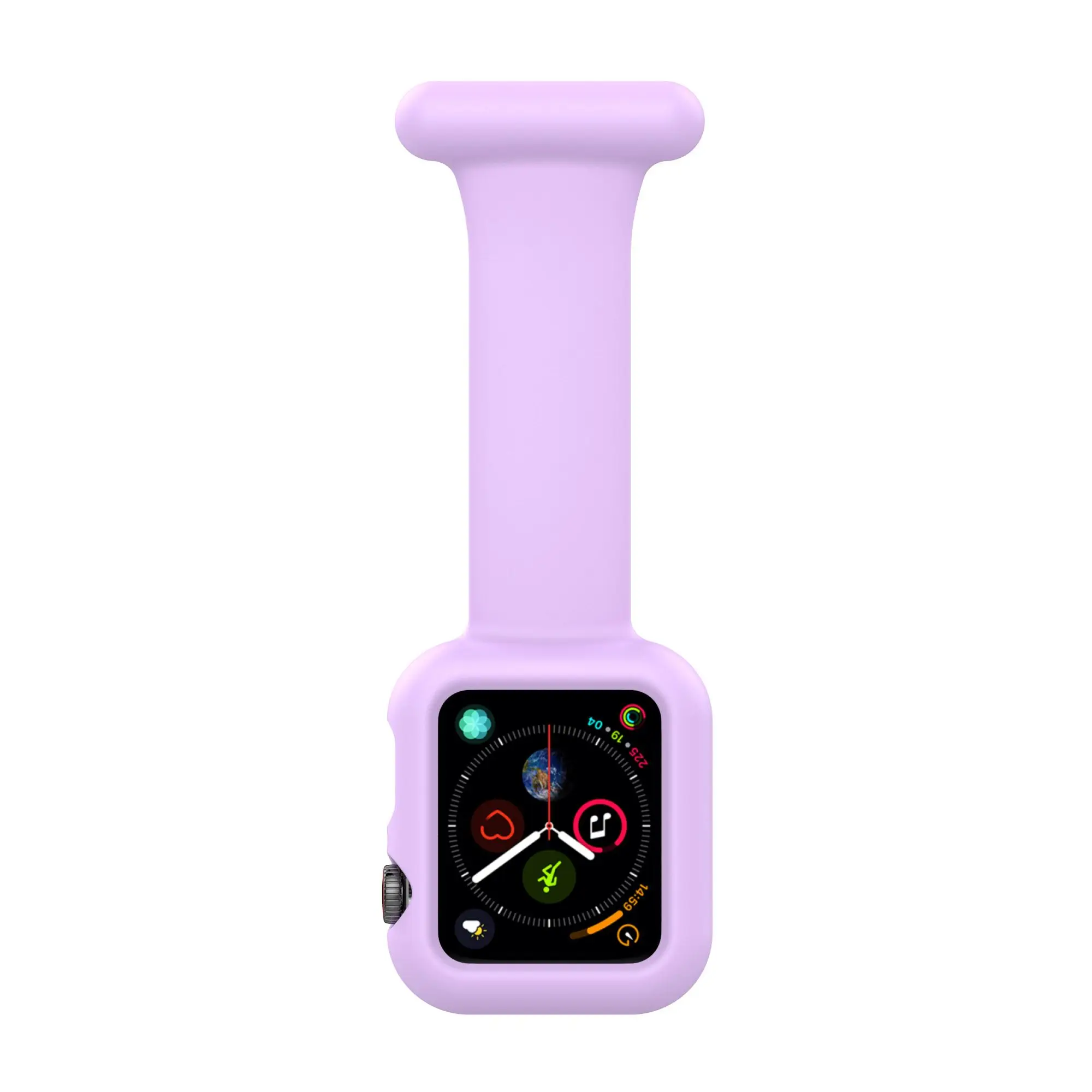 Soft Protector Watch Accessories Silicone Strap Nurse Silicone Frame Pin Bracelet For Apple Watch 7 6 SE 5 4 3