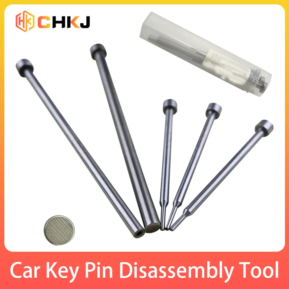CHKJ 6PCS/Lot Car Remote Key Pin Removal Pin Disassembly Tool Locksmith Repair Tools Key Out Blade Needle Remover Magnet locksmith tools locksmith extractor tools lock pick tools lock repair tool pin disassembly tool