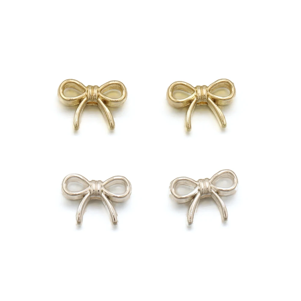 Cordial Design 10*14MM 100Pcs Alloy Accessories/Bowknot Shape/Bead/Hand Made/Jewelry Findings & Components/DIY Charms/Connectors - cordial