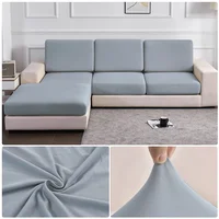 Plain Sofa Seat Cushion Covers Elastic Protector Covers Pets Kids Spandex Washable Living Room Sofas Cushion Case Chaise Lounge 2