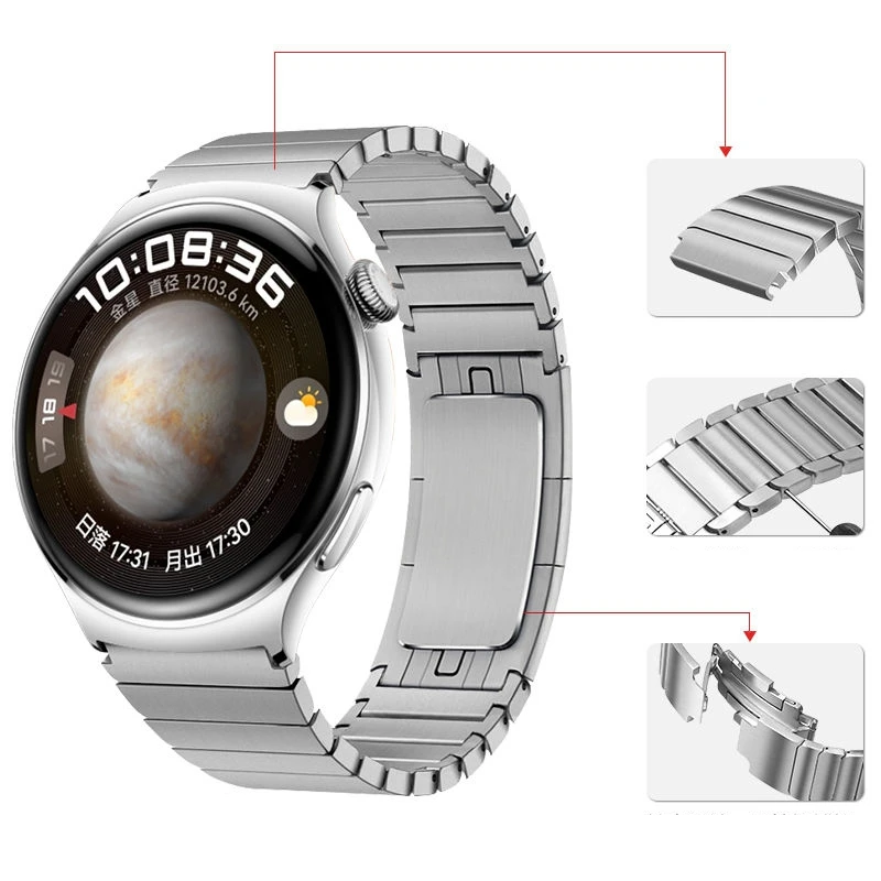 Titanium Alloy Metal Strap For Huawei Watch 4 Pro 3 Buds Gt3 Pro Gt2 Watch4  46mm Honor Gs3 Replacement Bracelet Wristband 22mm - Smart Accessories -  AliExpress