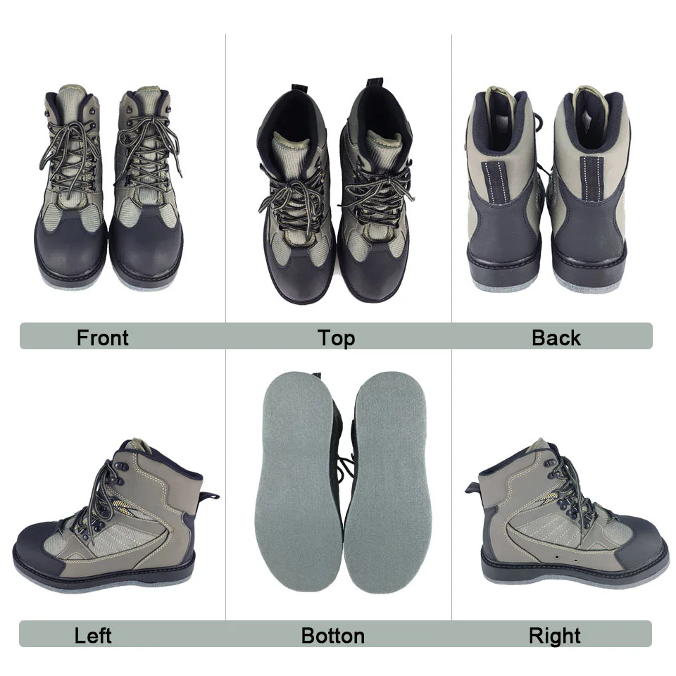 Fishing Shoes Rubber or Felt Sole Outdoor Hunting Fishing Boots Upstream Non-slip Reef Rock Fishing Shoes Fly Fishing Waders