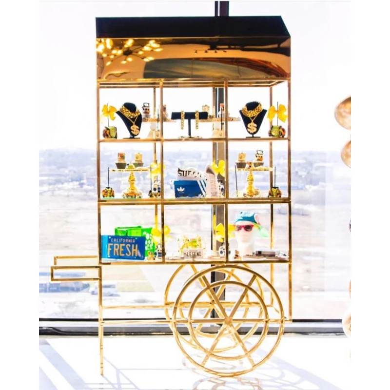 

Popular High Quality Gold Candy Cart Wedding Decoration