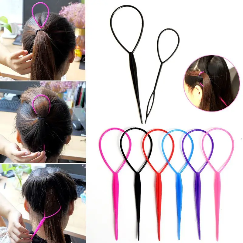 Ponytail Creator Hair Styling Tool Set - Black Hair Braid Maker Accessory
