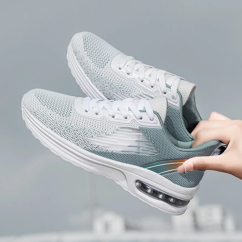 Womens Running Shoes Outdoor Jogging Sneakers Trend Air Cushion Sports Shoes Female Fitness Sneakers Breathable Mesh Tennis Shoe