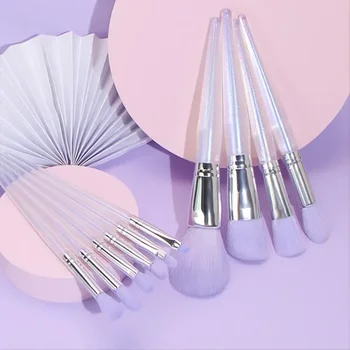 Moonlight Purple 10 PCS Professional Makeup Brushes Set for Flawless Foundation, Powder, and Blush Application Ysl makeup Blush
