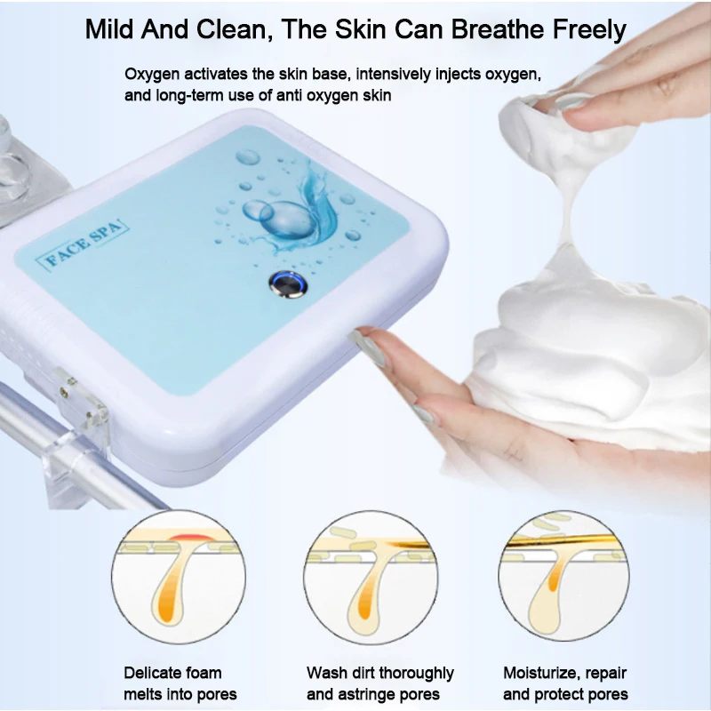Magic Oxygen Bubble Beauty Instrument Facial Cleaning Mite Removal White Rejuvenation SPA Beauty Salon Management Device Machine 4