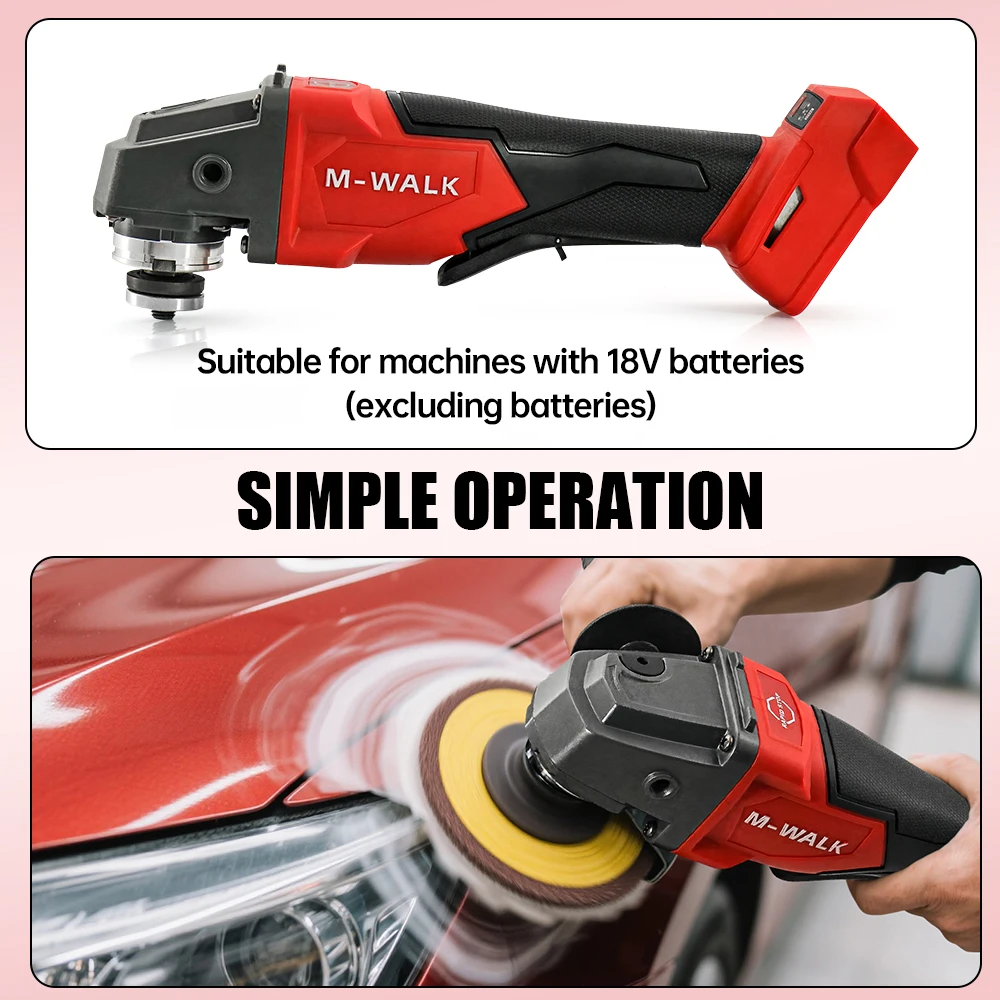 M-WALK 8500RPM High Speed Brushless Angle Grinde 5
