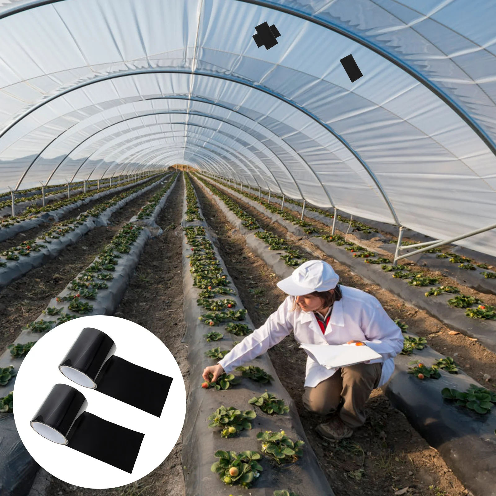 

Пленка для ремонта, лента с изогнутой поверхностью для теплиц, самоклеящаяся, для небольших растений, Защитная пленка для ПВХ, водонепроницаемая