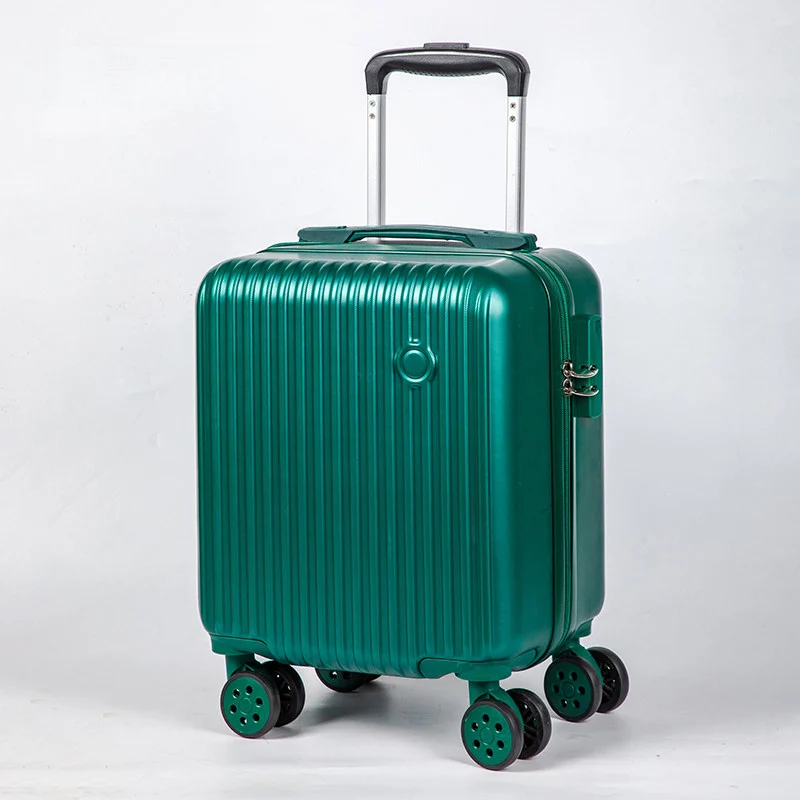 Valise trolley de voyage portable et légère de 14 pouces, unisexe, avec serrure à combinaison et roues silencieuses_voghion.com