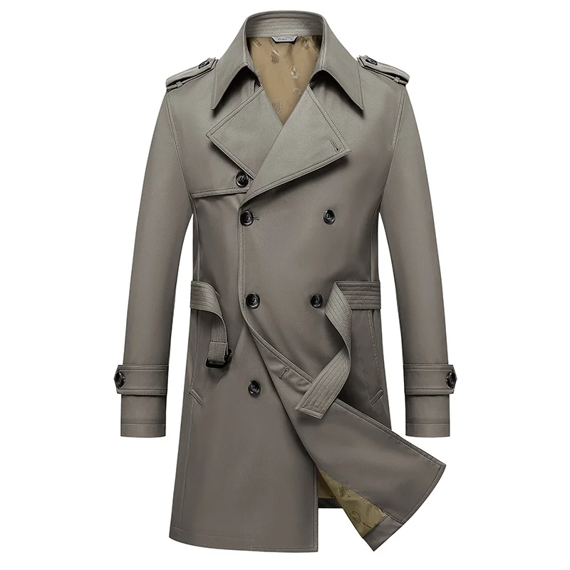Classic Men's Trench Coat 8XL Plus Size Windbreak High Quality Business Casual Wind Coat Men Clothing Oversized Ponchos A5F7987 4