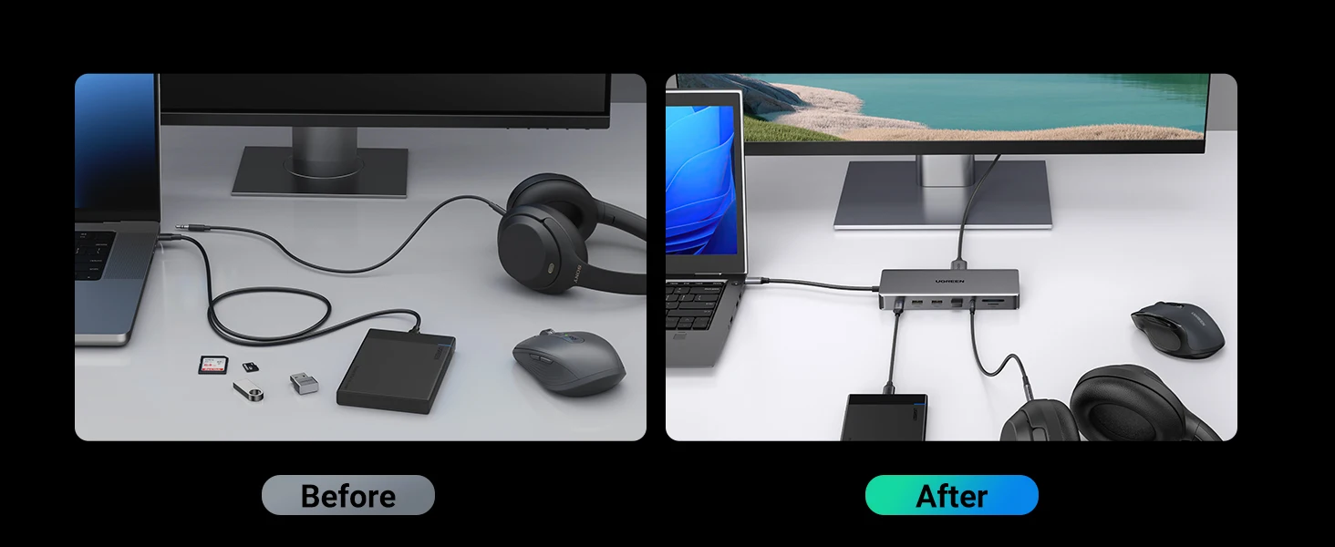 4K, HDMI duplo, 10Gbps, 100W, PD, SD,