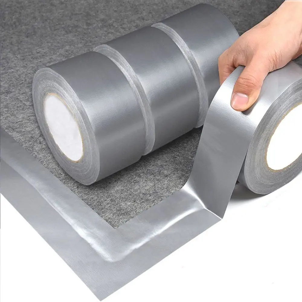 

10m/Roll Cloth Duct Tape Heavy Duty Super Sticky Waterproof Carpet Binding Adhesive Tape Silver Industrial DIY Pipe Repair Tape