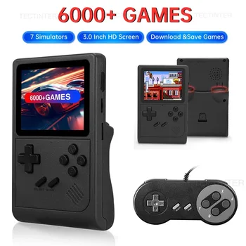 GB300 lettore di giochi portatile portatile schermo da 3.0 pollici Console per videogiochi 6000 giochi integrati supporto uscita AV per SFC/GBA 1