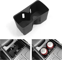 Cup pad Wireless Charger Mat For Hyundai Santa Fe 2024 Auto Interior Accessories Central armrest storage box PVC Mats Black ABS 1