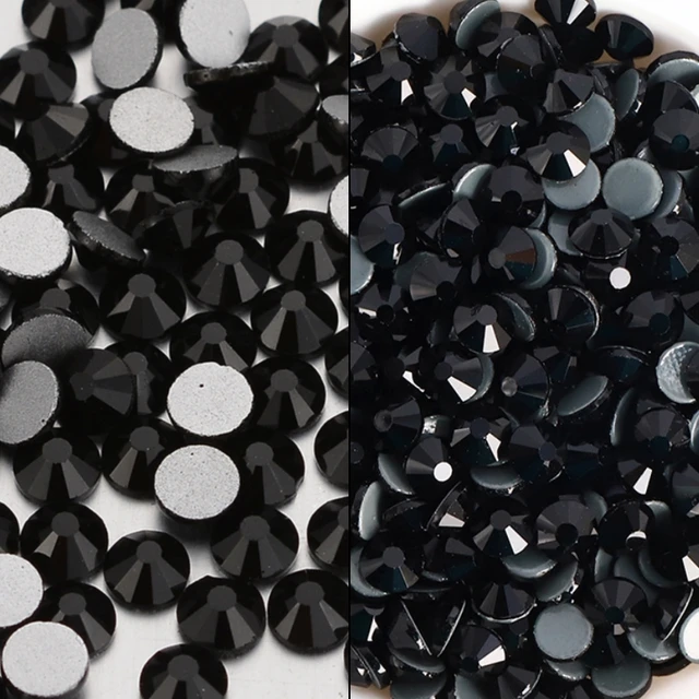 Beadsland Hotfix Rhinestones Bulk, Hot Fix Rhinestones for Crafts Clothes  DIY Decoration, Black Diamond