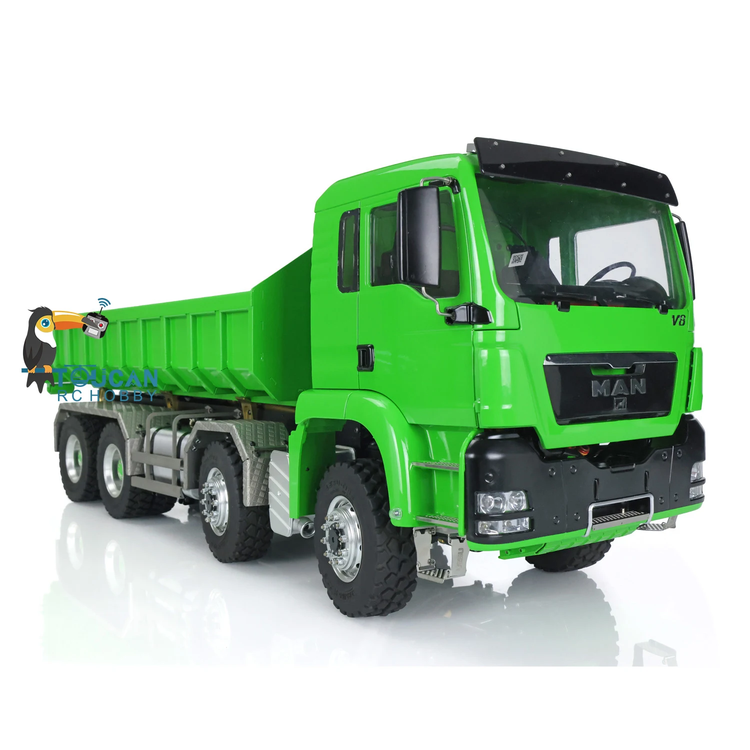 LESU 1/14 гидравлический цилиндр MAN Car TGS 8*8 RC самосвал со звуком Металлическое шасси