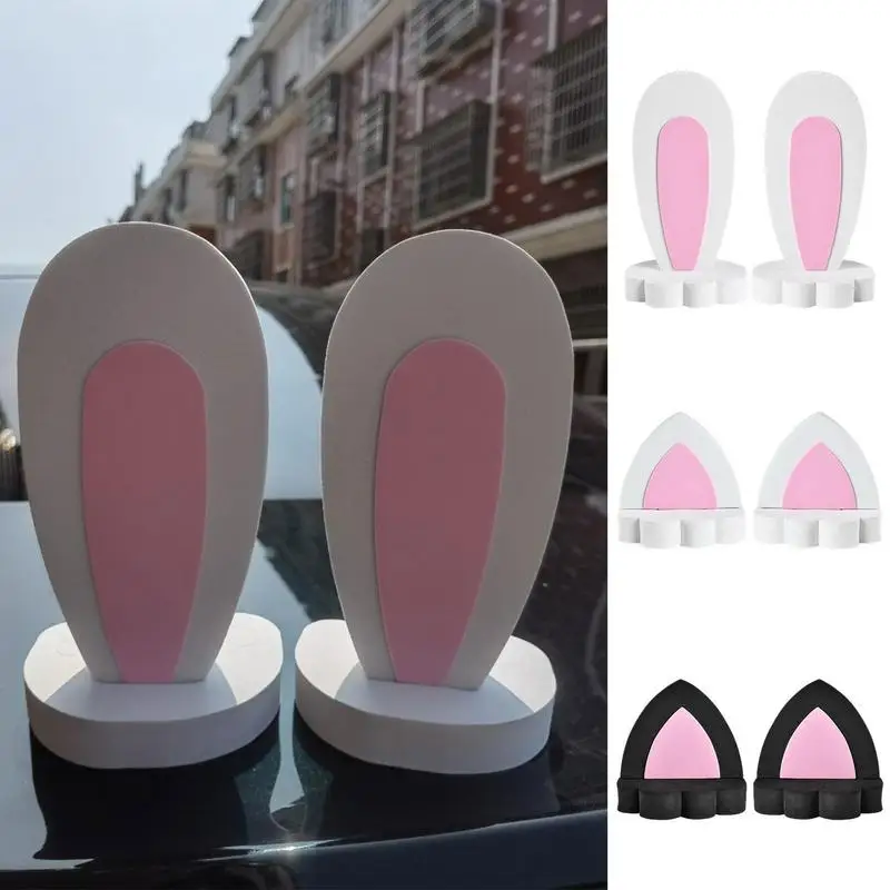 

Car Roof Decoration Unique Creative Cute Cartoon Rabbit Cat Ears 3d Stickers Eva Foam Paste Ornaments For Car Roof Decoration