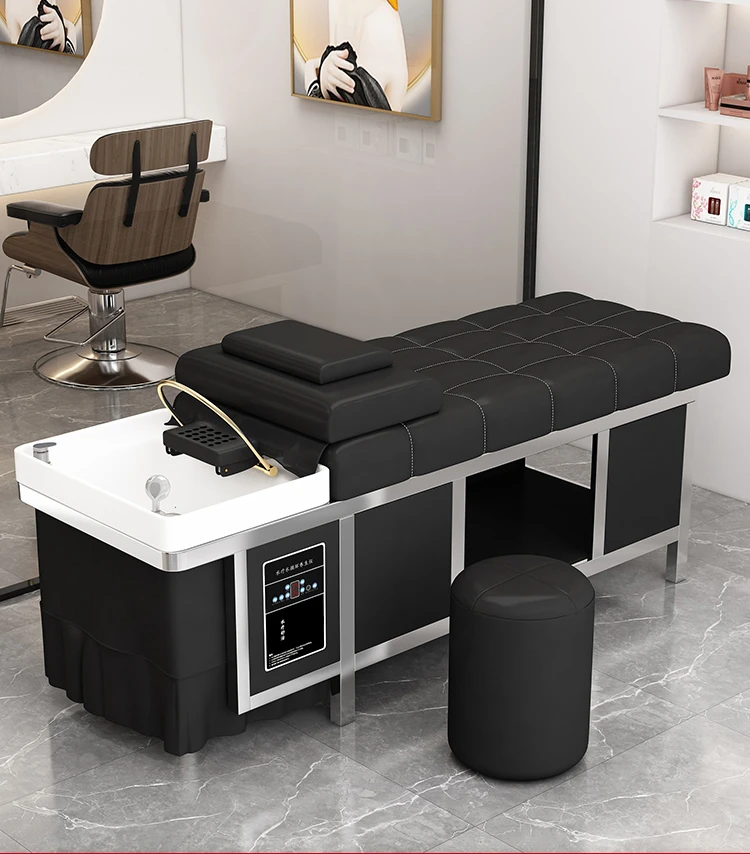 

Thai style shampoo bed with stainless steel intelligent constant temperature water circulation
