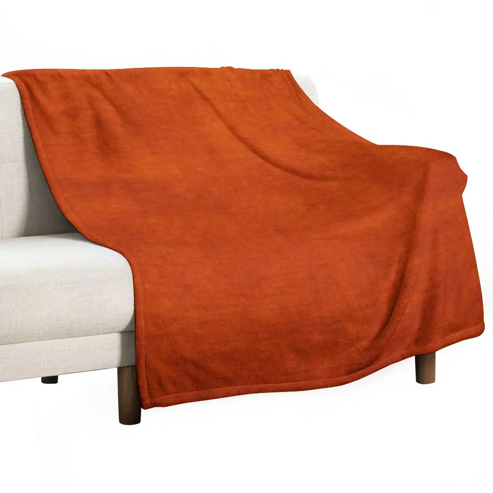 

Burnt Orange Throw Blanket Flannel Fabric For Sofa Sofa Blanket