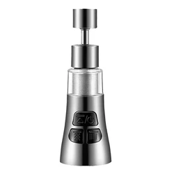 Enhanced Kitchen Faucet Extender - Splash Prevention, Three - Mode Water Saver with Extended Spray Filter (Grey)