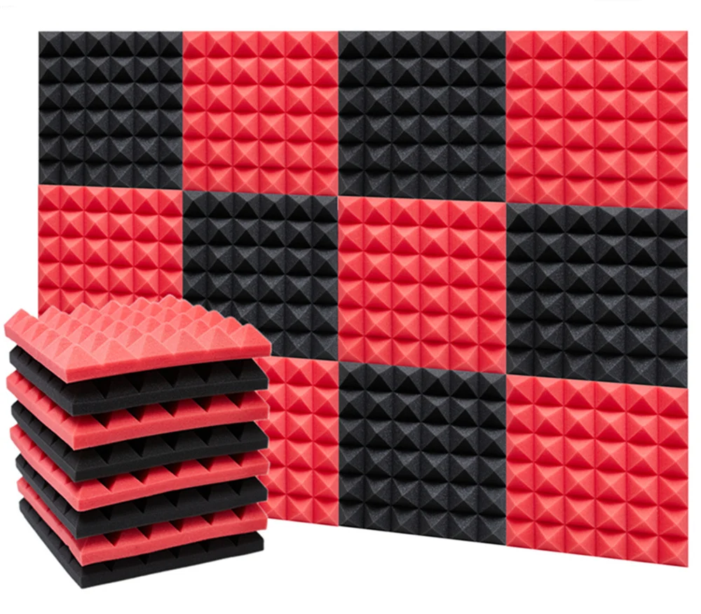 30x30x5cm Studio Akustik schaum platten Schall dämmung Behandlung Ktv Raum  wand Schallschutz Schaum Schwamm Pad Pyramide - AliExpress