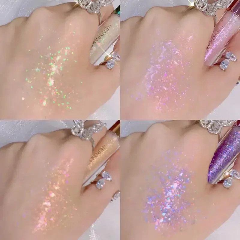 Eye Shadow 4pcs/1pcs Liquid Eyeshadow Pearlescent Glitter Long Lasting Waterproof Liquid Eyeshadow Quick-drying Glitter Shimmer Eye Makeup