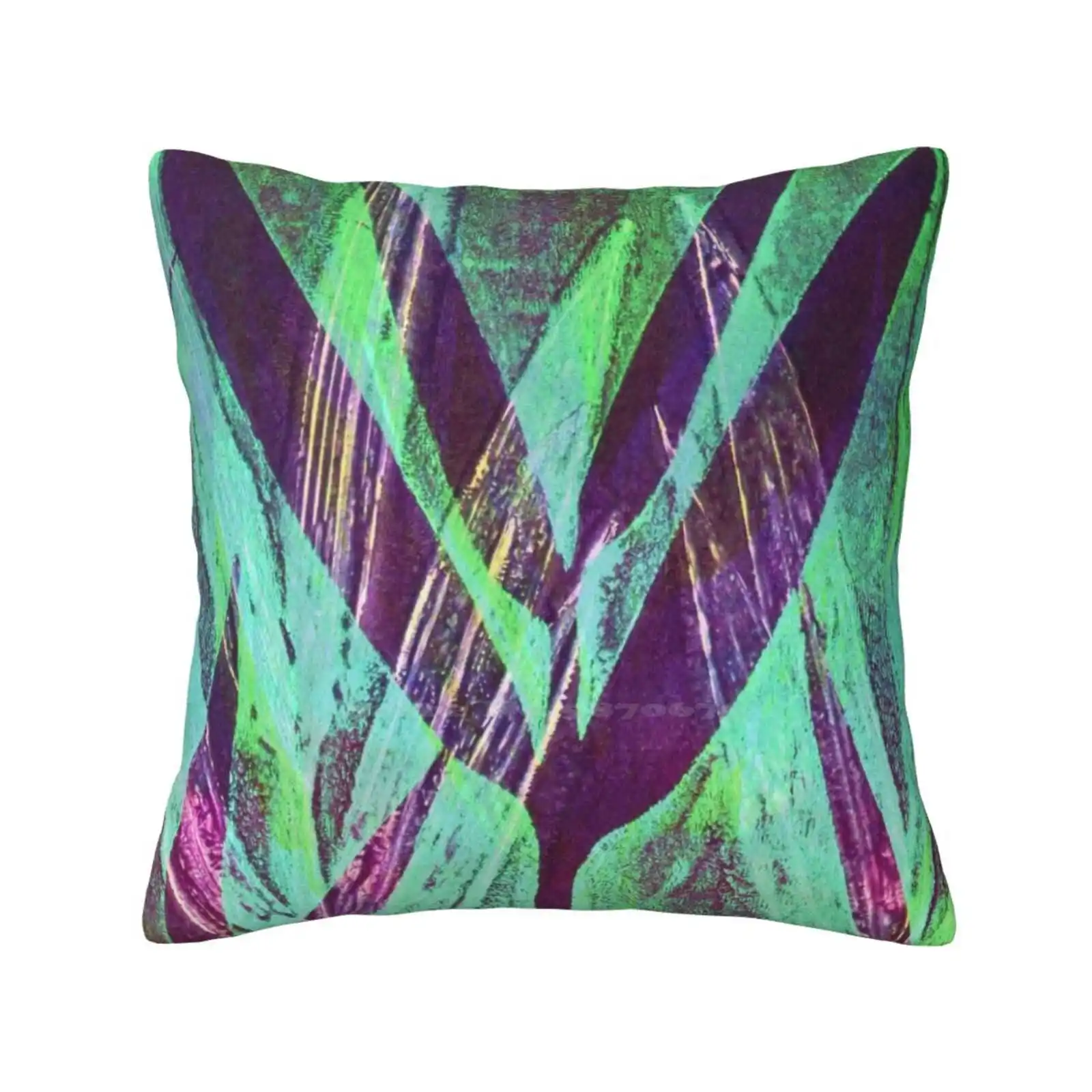 

Бамбук: сиреневый и зеленый наволочка для подушки, наволочка из бамбука, наволочка из бамбука для подушки, монотип, искусство из бамбука, гелеобразный принт, искусство бамбука